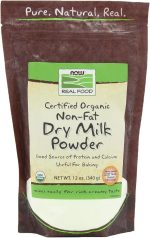 NOW Foods Non Fat Dry Milk Powder Organic, 12-Ounce (Pack of 2)